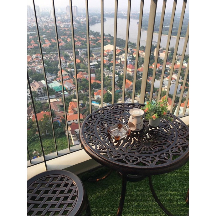 Bộ bàn ghế nhôm đúc 2 ghế 1 bàn