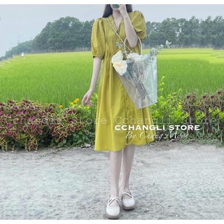 SỈ VÁY SUÔNG XANH DẬP LY CÚC CHO NỮ