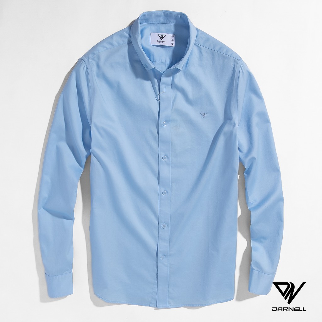 Áo sơ mi nam DARNELL trơn màu tay dài slimfit cao cấp ít nhăn thoáng mát,thấm hút mồ hôi DN12