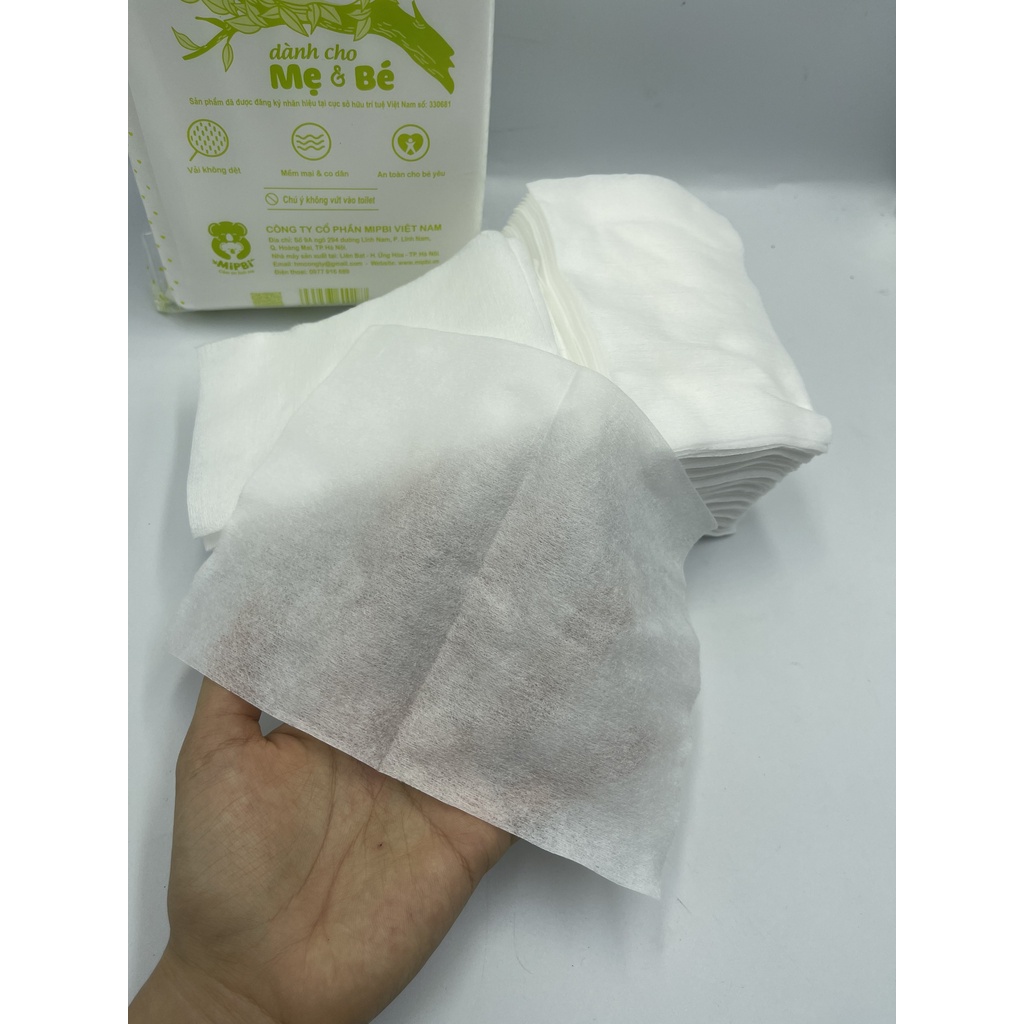 ( 300gr ~ 270 tờ ) Khăn khô đa năng mipbi, khăn giấy khô cho mẹ và bé chính hãng mipbi