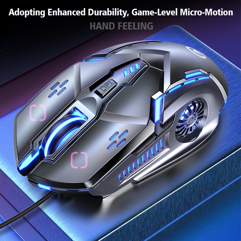 Chuột Ankndo G5 Có Dây Đèn LED 7 Màu Cho PC/ Laptop Windows 7/ 8/ 10/ XP / Miếng Lót Chuột