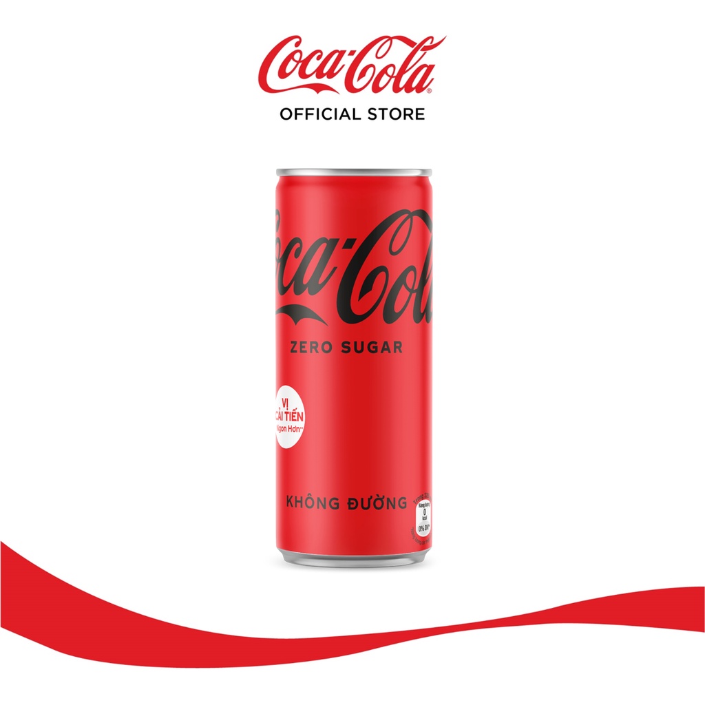 Lốc 24 Lon Nước Giải Khát Không Đường Coca-Cola Zero 320mlx24