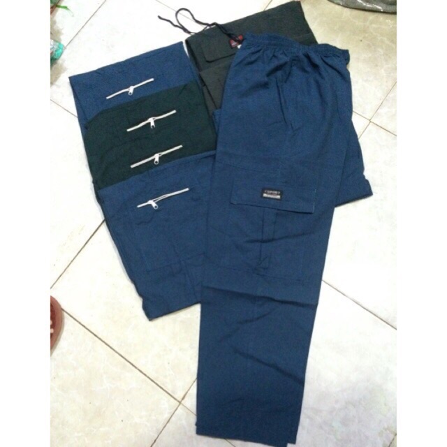 Quần lao động túi hộp vải dù gió