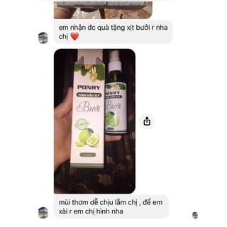 XỊT TÓC BƯỞI , XỊT BƯỞI PONRY MẪU MỚI 100ml ( Hàng chính hãng )