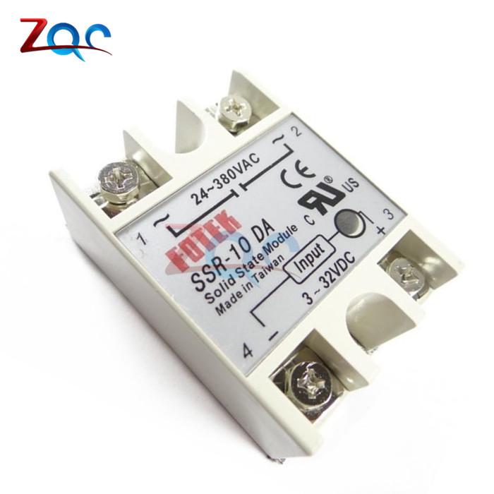 Rơ le trạng thái rắn ssr-10da ssr-25da ssr-40da ssr-50da 10a 25a 40a 50a 3-32v dc đến 24-380v ac ssr 10da 25da 40da 50da