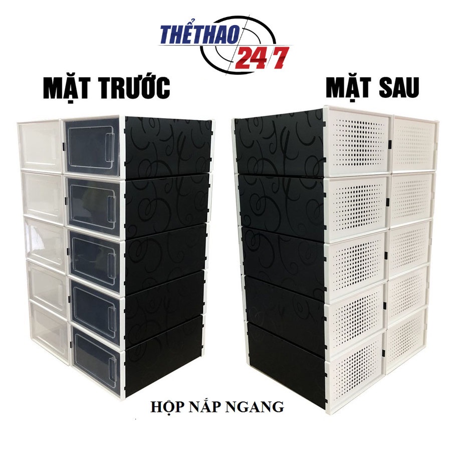 Hộp Đựng Giày Nhựa Cứng Lỗ Thông Hơi Thoáng Khí - Mẫu Mới Size Lớn Cao Cấp