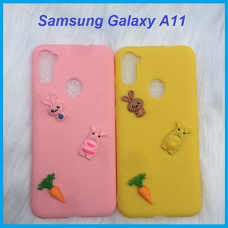 Ốp lưng Samsung A11 Su dẻo mịn gắn thú siêu dễ thương