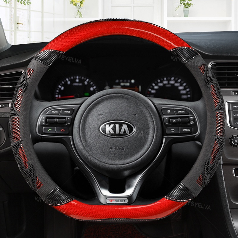Bao Da Bọc Vô Lăng Xe Hơi Kia Ceed Sportage Picanto Cerato Seltos Soul Rio 3 4 5 38CM