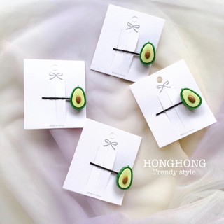 Kẹp tóc mái hình trái bơ - Cặp tóc Hàn Quốc hình trái bơ dễ thương