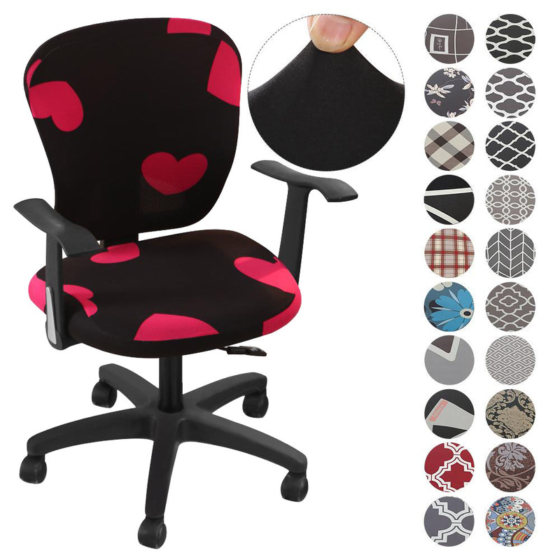 [Stock] Universal Gaming Chair Protector Washable Chair Cover,Printing Elastic Office Computer Chair Cover, Dustproof Armchair Covers