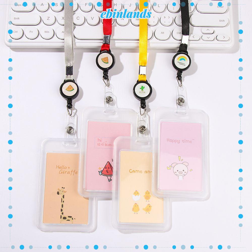 Bao Đựng Thẻ ID Họa Tiết Hoạt Hình Có Dây Đeo Và Dây Đeo