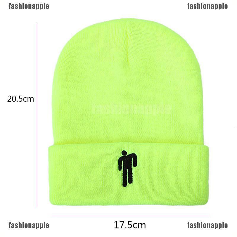 Mũ Beanie Dệt Kim Thêu Hình Billie Eilish Cá Tính