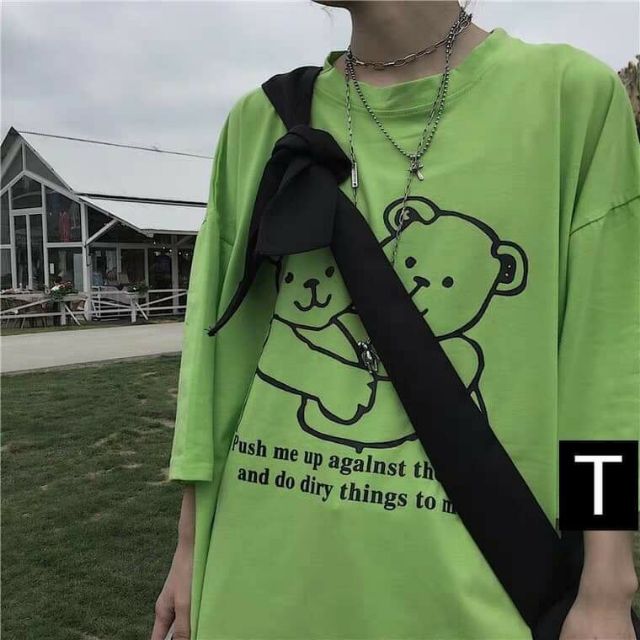 Áo 2 chú gấu cộc tay_TRN