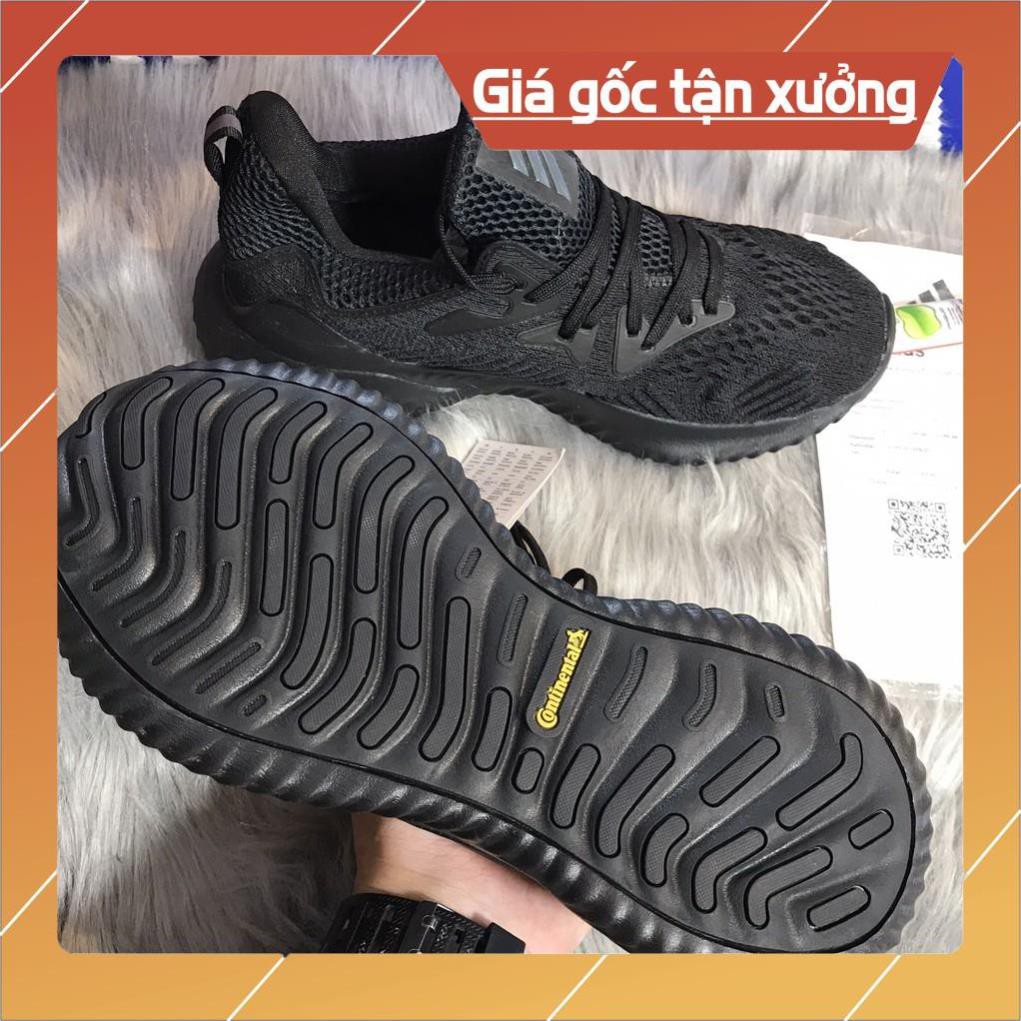 Giầy Alphabounce xịn sò Full phụ kiện, Giày thể thao nam nữ Sneaker Alphabounce 2019 Full đen