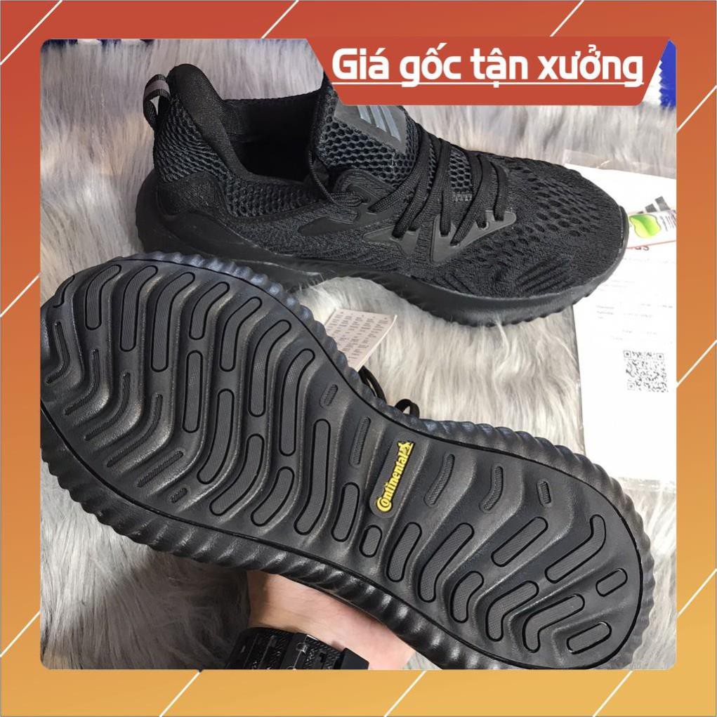 [FreeShip+Giá Hủy Diệt] Giầy Alphabounce xịn sò Full phụ kiện, Giày thể thao nam nữ Sneaker Alphabounce 2019 Full đen