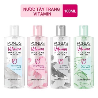 Nước tẩy trang Pond's vitamin tinh chất hoa hồng / pond's tinh chất sữa / pond's tinh chất nha đam / pond's than tre