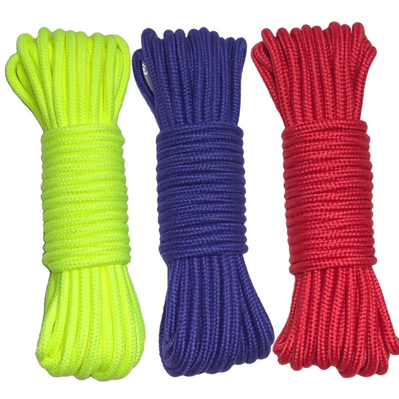 5-&gt;20 mét - Dây dù tròn 5mm có lõi màu neon mền đẹp, chắc chắn dùng làm macrame, căng lều, trang trí