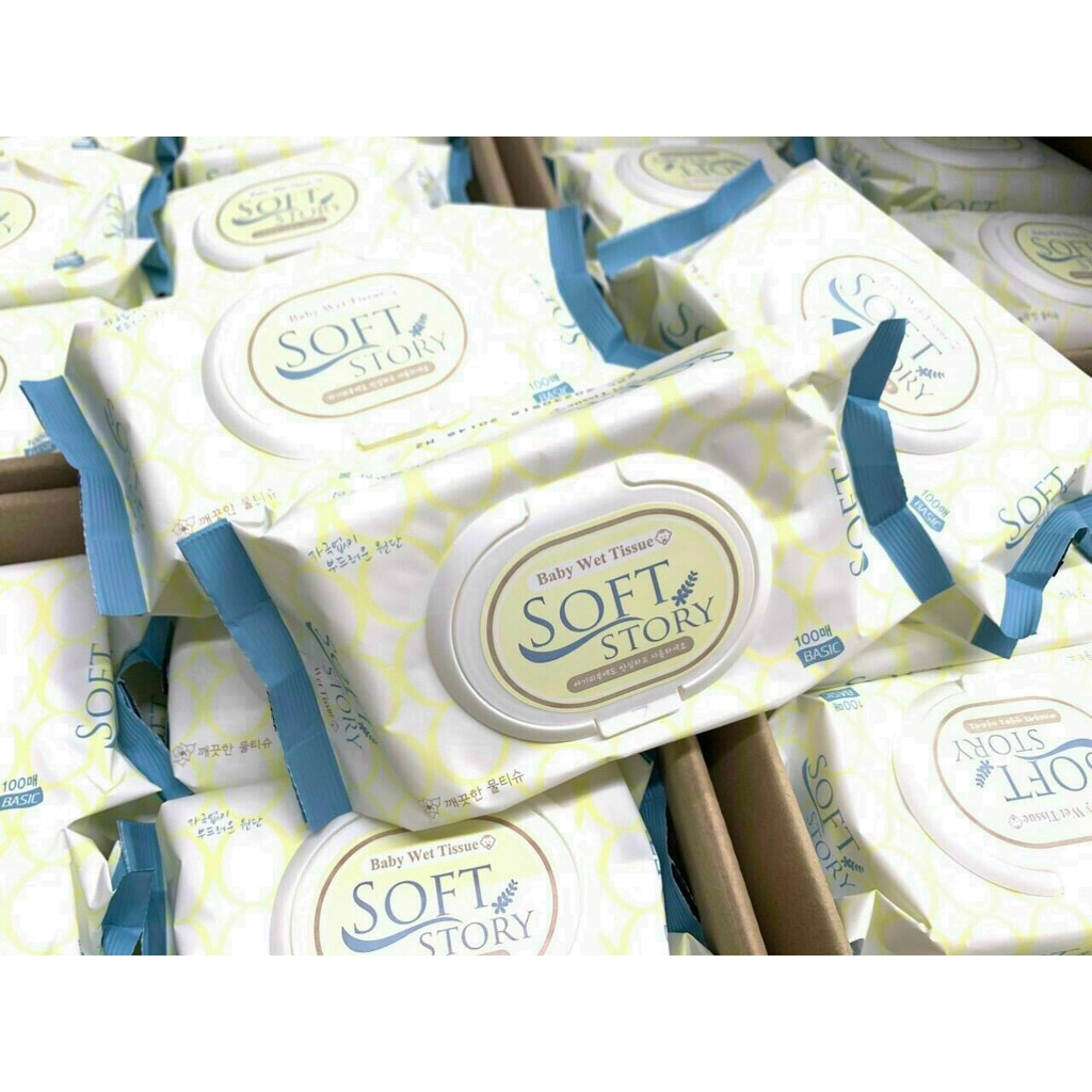 Khăn Giấy Ướt Soft Story Baby Wet Tissue Hàn Quốc - 100 Tờ