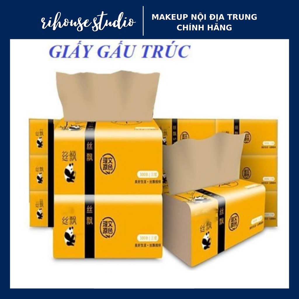 Giấy Ăn Gấu Trúc Loại 300 tờ - Bán Lẻ 1 Gói