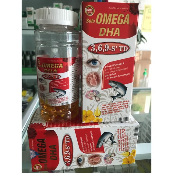 ✅ Solu Omega DHA 369 TD hộp 60 viên chống oxy hóa, giảm mỡ máu, sáng mắt, tốt cho tim mạch, huyết áp
