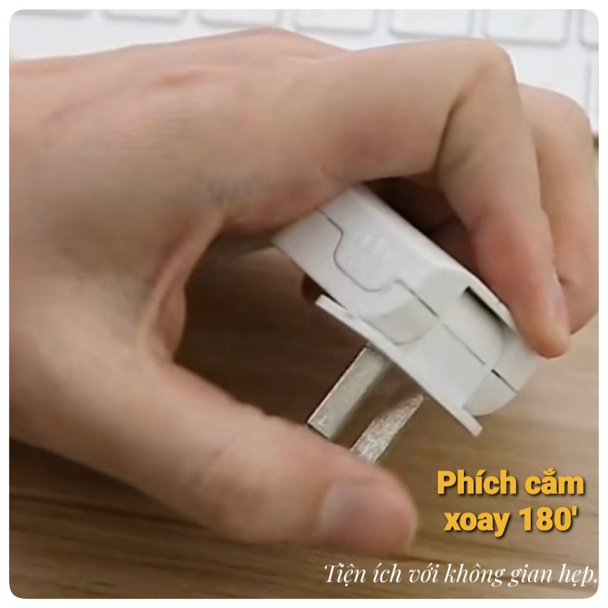 Ổ Cắm Điện USB Đa Năng Cao Cấp Chống Giật Dây Dài 4m, 2 Cổng Cắm USB Công Suất 2500W Có Chốt An Toàn Tiện Dụng OD01 Yobo