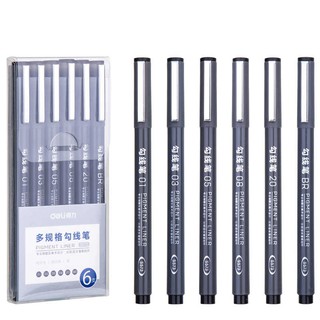 Bộ 6 bút line kháng nước deli