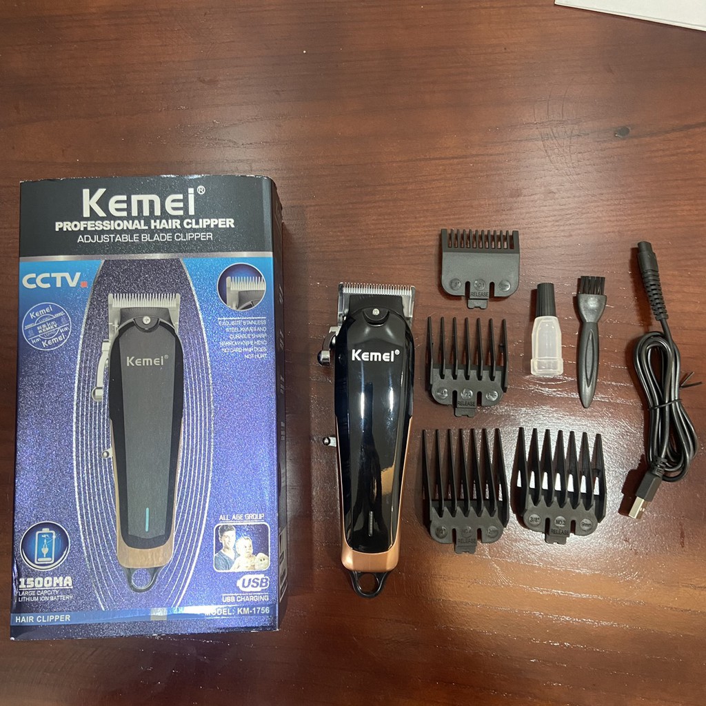 Tông đơ cắt tóc có dây công suất 10w kemei KM1756