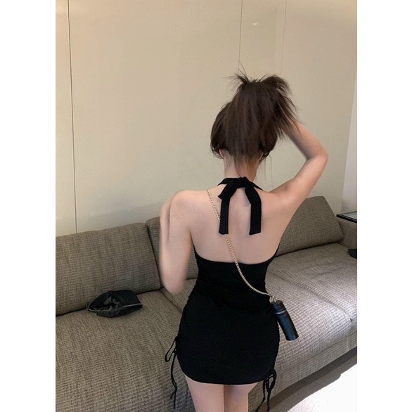 Đầm body dây rút hở lưng-alohashop91
