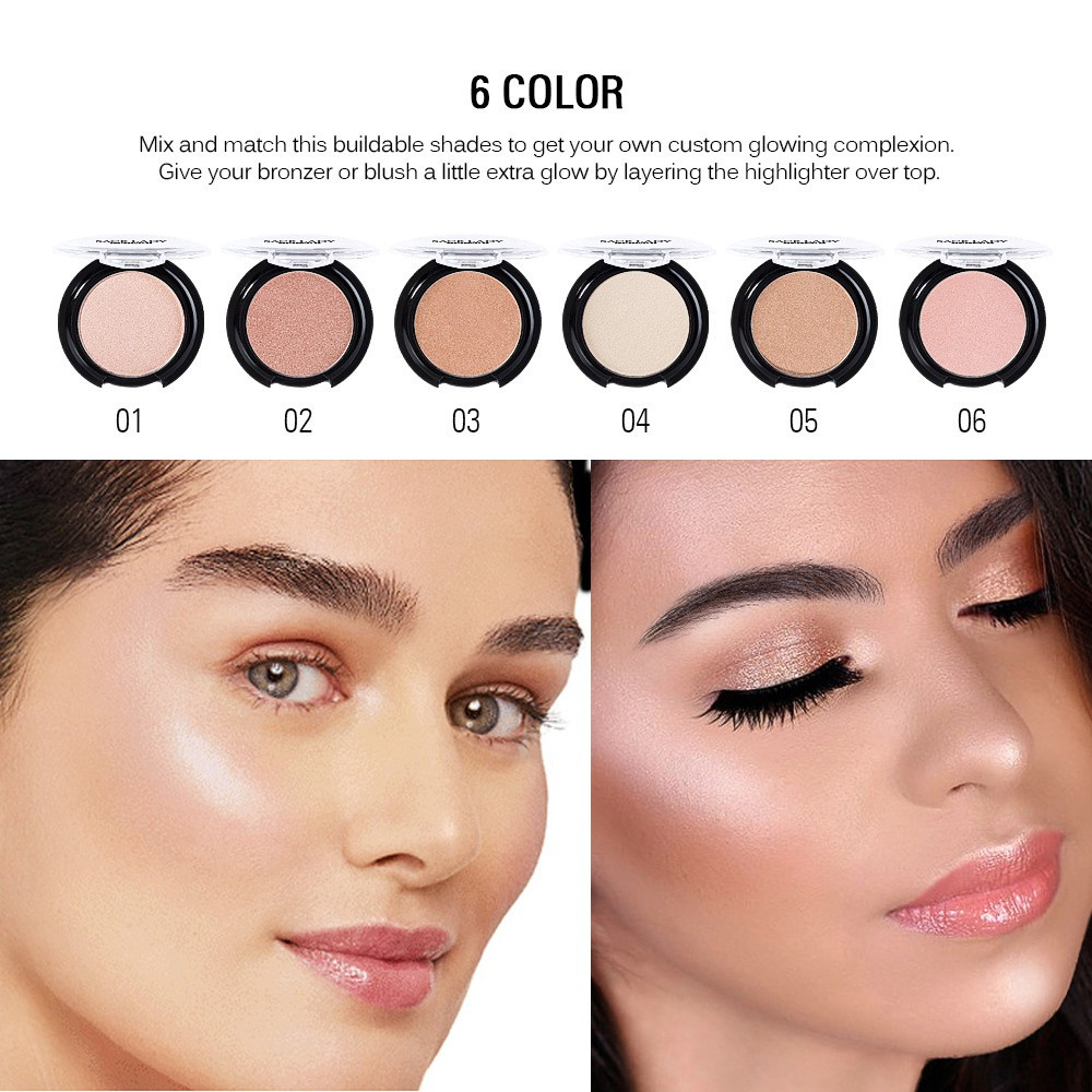 FUTURE SACE LADY 6 Colors Beauty Face Iluminator Blush Facial Makeup Highlighter Powder Makeup Glitter Palette Eyeshadow Glow Hot Brighten Cosmetic