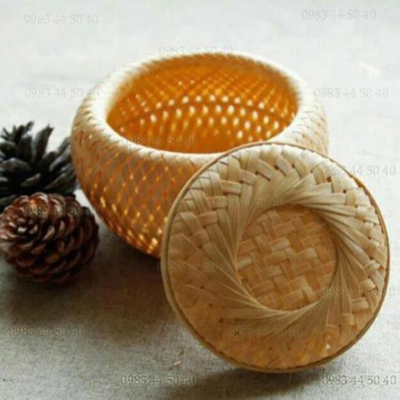 Xưởng SX- Cơi 2 lớp đựng đồ trang điểm hoặc decor trang trí -Tre Việt
