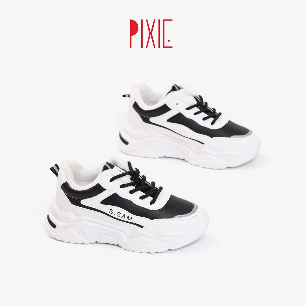 Giày Thể Thao Nữ Phối Màu Lót Lông Pixie X710