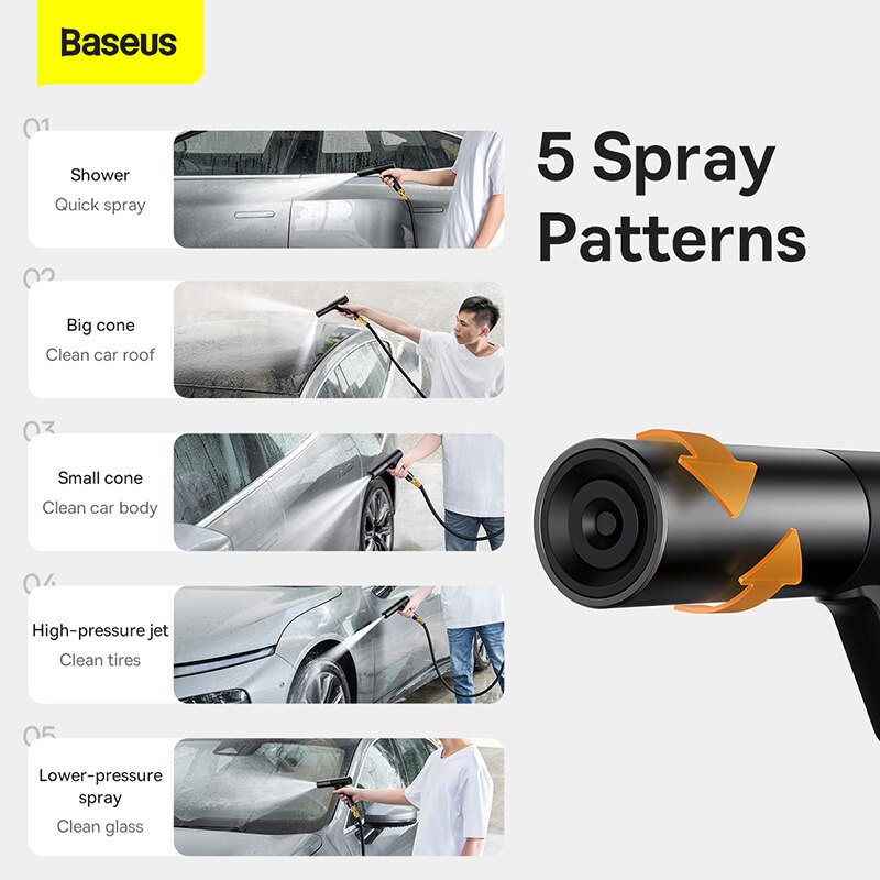 Vòi xịt rửa xe Baseus GF5 Car Wash Spray Nozzle