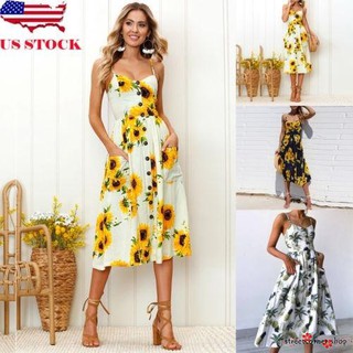 Đầm maxi dài in hoa phong cách boho quyến rũ cho nữ