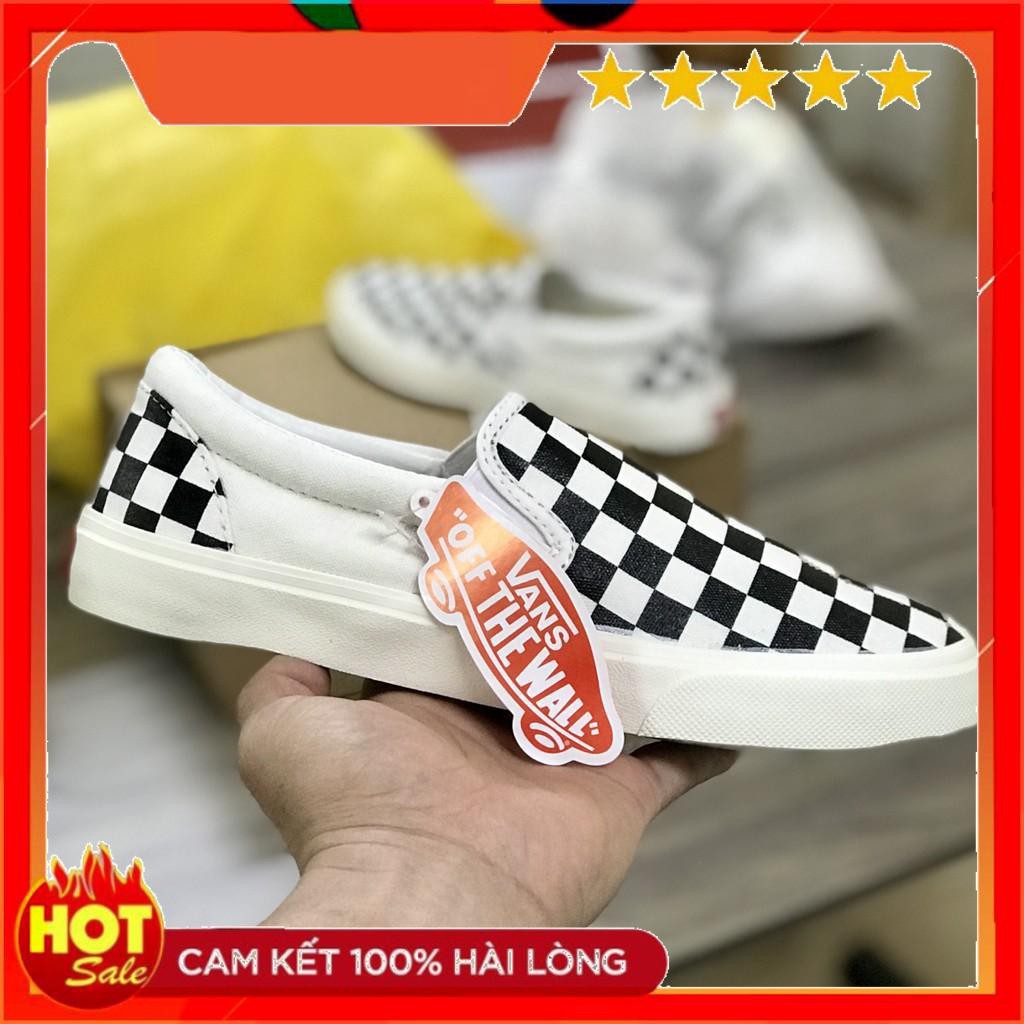 {🅵🅻🅰🆂🅷 🆂🅰🅻🅴 11.11} Giày thể thao Vans caro lười, buộc dây hàng đẹp full box bill dành cho nam nữ freeship