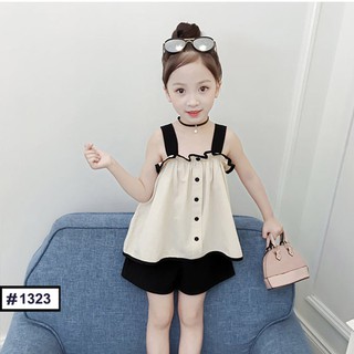 Đồ bộ quần áo cho bé gái mùa hè 2 dây Kids - Baby Angel đồ bộ ĐŨI 2 DÂY CHO BÉ GÁI dễ thương P&H Store