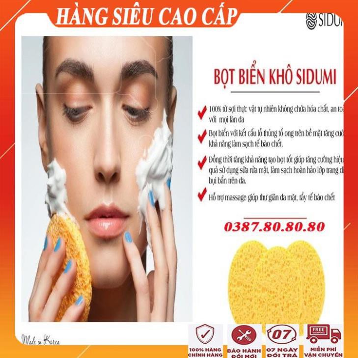 [FreeShip - HÀNG AUTH] Miếng bọt biển rửa mặt lỗ sidumi/Bông mút rửa mặt tạo bọt, tẩy tế bào chết và massage