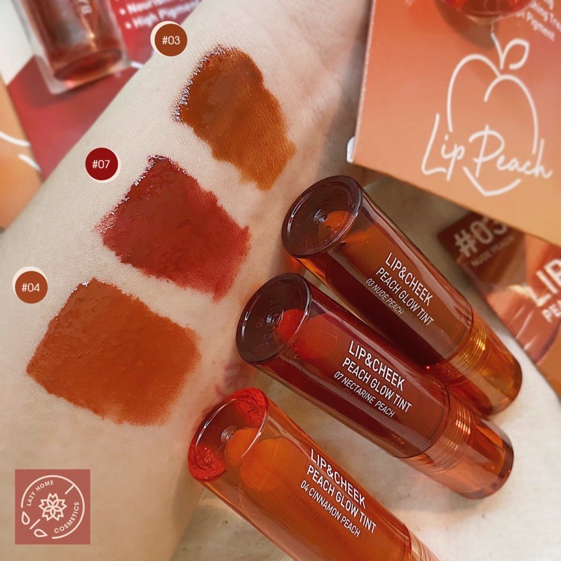 Son Tint Bóng Baby Bright Peach Glow Tint 2in1 Má - Môi Thái Lan | BigBuy360 - bigbuy360.vn