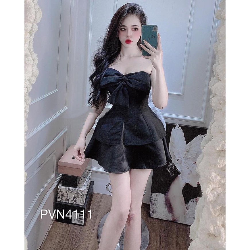 Áo nơ đắp bồ + váy | BigBuy360 - bigbuy360.vn