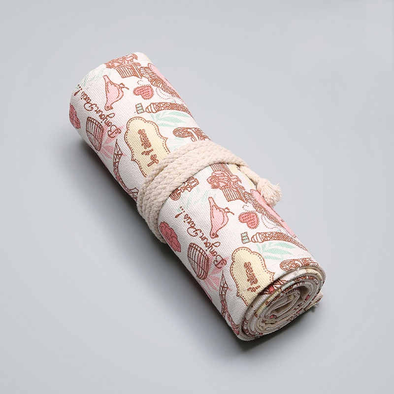 Giá Đỡ Bút Chì Bằng Vải Bạt Có Thể Cuộn Tròn Tiện Dụng Cho Họa Sĩ /