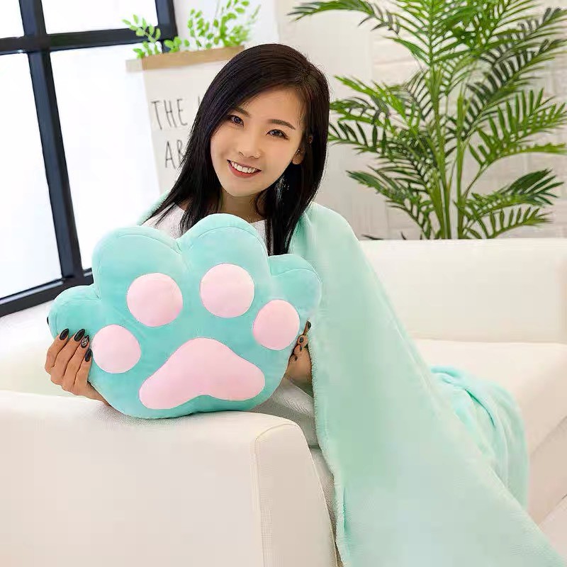 Bộ chăn gối văn phòng 3in1 CGVP021 Buzz.Chân gấu kèm mền siêu cute siêu mền mịn size 35*45