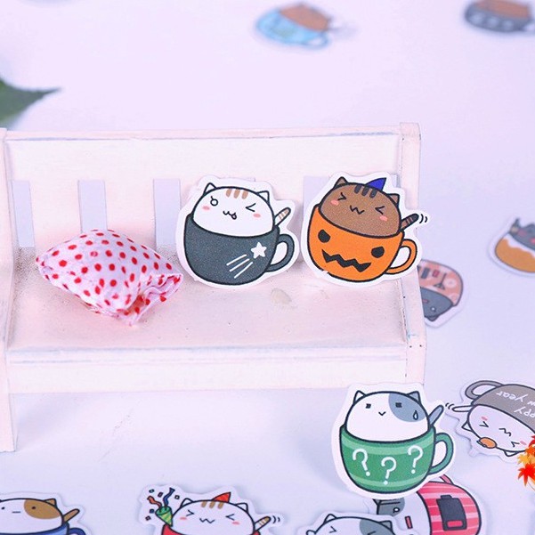 Sticker dán cute trang trí sổ tay điện thoại AOBA-STICKER-04