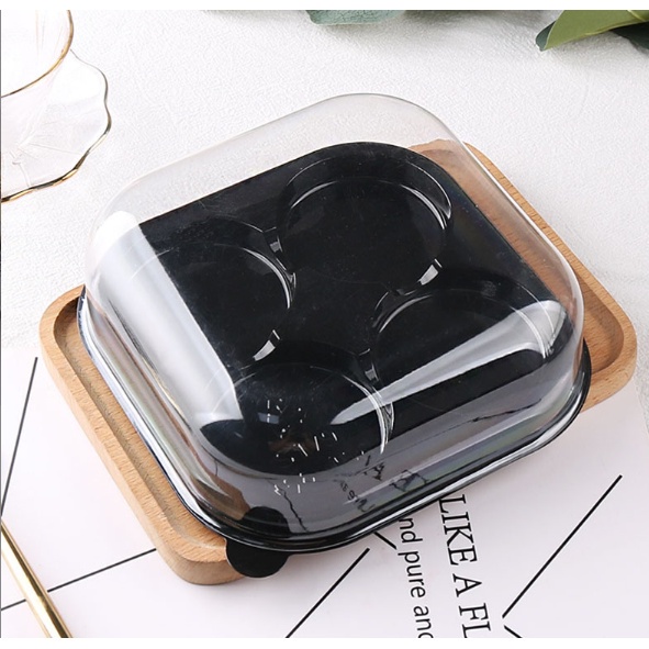 10 Hộp Nhựa Nắp Bầu 2 Bánh , 3 bánh 4 bánh , Hộp Nhựa 2 ô,3 ô 4 ô  Đựng Bánh Trung Thu, Bánh Trái Đào, Bánh Kim Sa