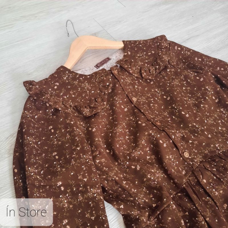 [Ảnh thật từ shop] Đầm vintage đi Đà Lạt hoa nhí , đầm vintage nhí, đầm vintage dáng dài | BigBuy360 - bigbuy360.vn