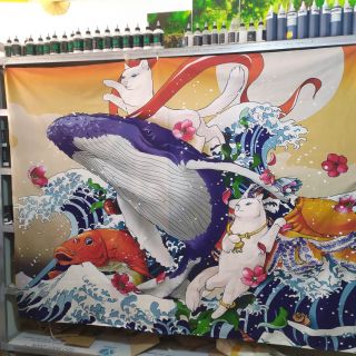 Tranh trang trí phòng xăm hình tattoo nghệ thuật