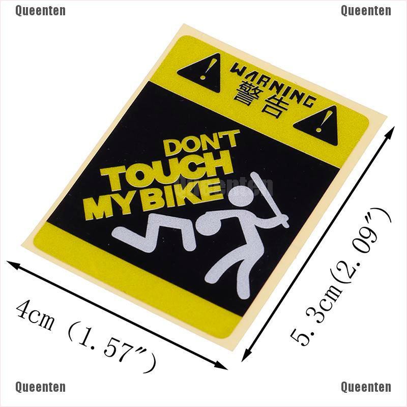 Nhãn dán trang trí xe đạp chữ Queen DONT touch my Bike
