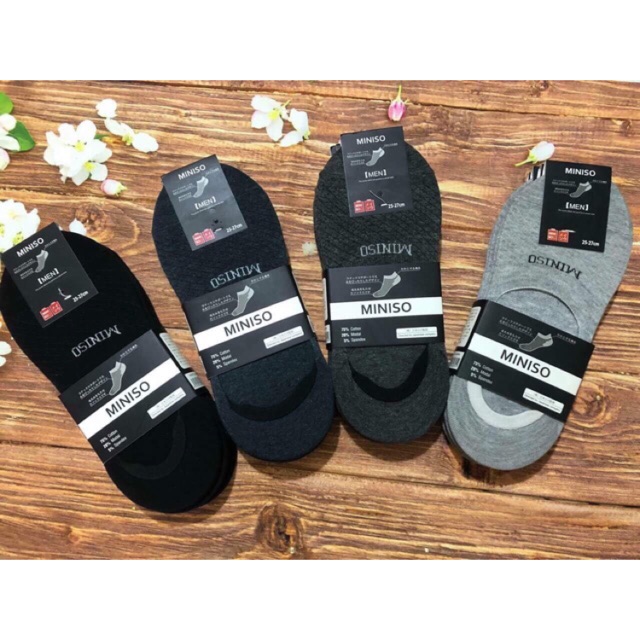 5 đôi tất hài nam miniso xuất nhật
