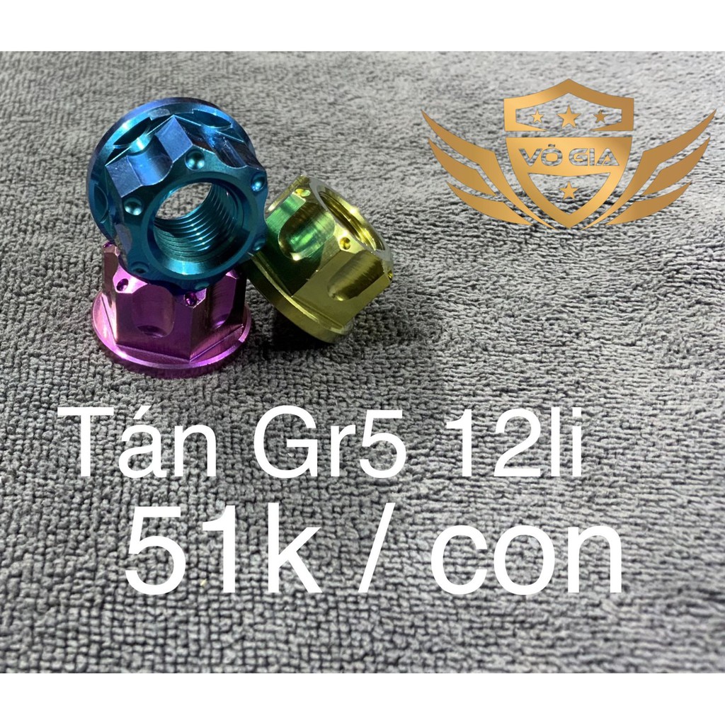 Tán hở Titan GR5 6ly, 8ly, 10ly, 12ly, 14ly gắn mọi loại xe