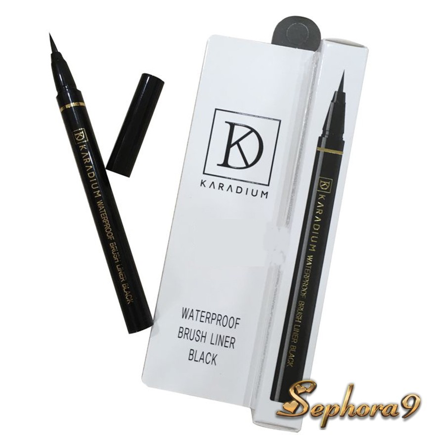 Kẻ mắt dạ siêu mảnh dễ kẻ Karadium Waterproof Brush Liner Black chống nước | BigBuy360 - bigbuy360.vn