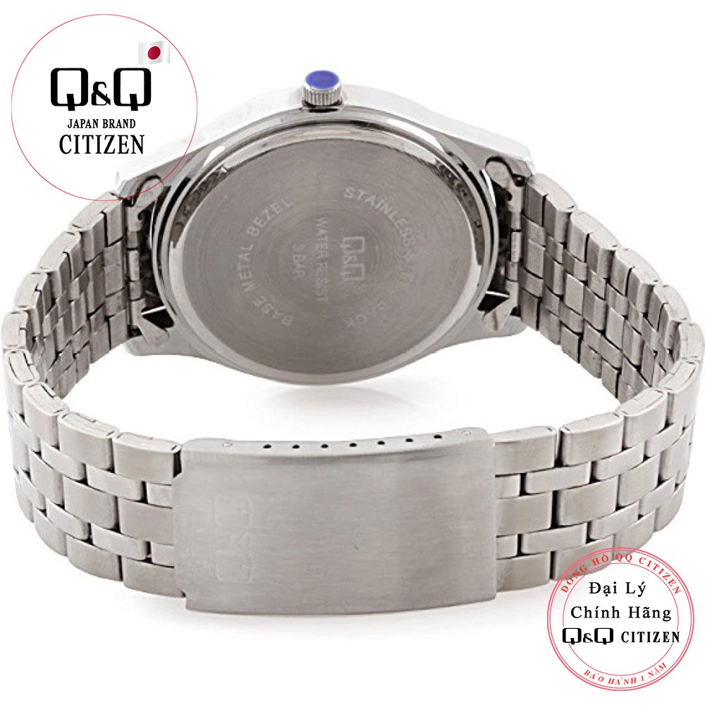 Đồng hồ nam Q&amp;Q Citizen C152J204Y dây sắt thương hiệu Nhật Bản