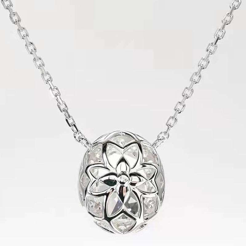 Vòng cổ Mặt Oval Đính Đá Zircon Thanh Lịch
